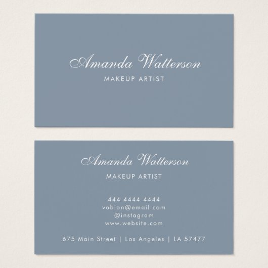 Moderne Minimalistische Script Dusty Rose Visitenk (Vorne & Hinten)