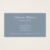 Moderne Minimalistische Script Dusty Rose Visitenk (Rückseite)