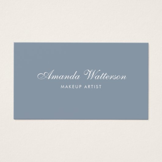 Moderne Minimalistische Script Dusty Rose Visitenk (Vorderseite)