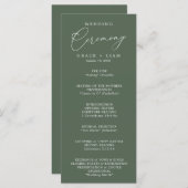 Moderne Minimalistische Script Elegante Hochzeitsf (Vorne/Hinten)