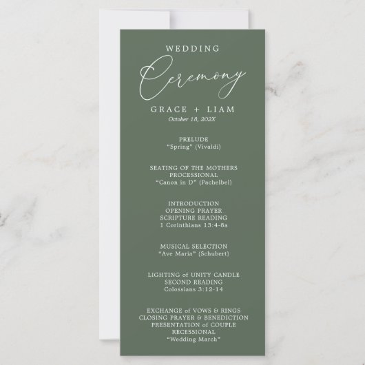 Moderne Minimalistische Script Elegante Hochzeitsf (Vorderseite)