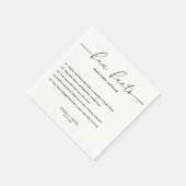 Moderne Minimalistische Script-Fun-Fakten Hochzeit Serviette (Ecke)