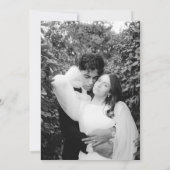 Moderne Minimalistische Script-Hochzeit Danke-Card Einladung (Rückseite)