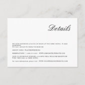 Moderne Minimalistische Script-Hochzeitkarte Begleitkarte (Vorderseite)