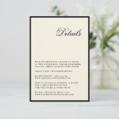 Moderne Minimalistische Script-Hochzeitkarte Begleitkarte (Stehend Vorderseite)