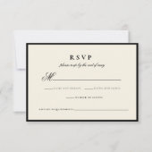 Moderne Minimalistische Script-Hochzeitkarte RSVP Karte (Vorderseite)