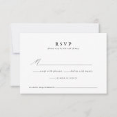 Moderne Minimalistische Script-Hochzeitkarte RSVP Karte (Vorderseite)