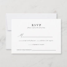 Moderne Minimalistische Script-Hochzeitkarte