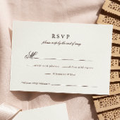 Moderne Minimalistische Script-Hochzeitkarte RSVP Karte