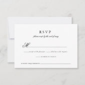 Moderne Minimalistische Script-Hochzeitkarte RSVP Karte (Vorderseite)