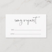 Moderne Minimalistische Script-Hochzeitssong-Anfra Begleitkarte (Vorderseite)