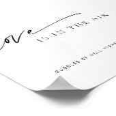 Moderne Minimalistische Script-Liebe in Air Weddin Poster (Ecke)