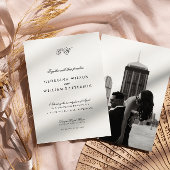 Moderne Minimalistische Script Monogram Wedding Einladung