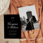 Moderne Minimalistische Script Monogram Wedding Einladung