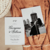 Moderne Minimalistische Script Monogram Wedding Einladung