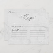 Moderne Minimalistische Script-Rezept-Karte aus Ma Begleitkarte (Vorne/Hinten)