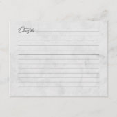 Moderne Minimalistische Script-Rezept-Karte aus Ma Begleitkarte (Rückseite)