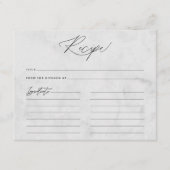 Moderne Minimalistische Script-Rezept-Karte aus Ma Begleitkarte (Vorderseite)