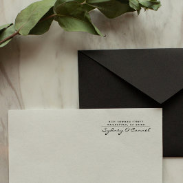 Moderne Minimalistische Script-Rücksendeadresse Permastempel