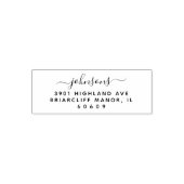 Moderne Minimalistische Script-Rücksendeadresse Permastempel (Design)