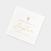 Moderne Minimalistische Script-Taufe Servietten Mit Folie (Links)