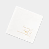 Moderne Minimalistische Script Typografie Wedding Servietten Mit Folie (Links)