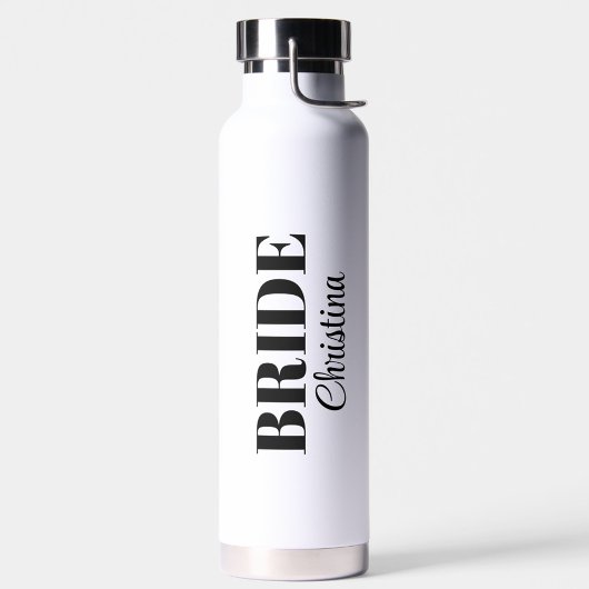 Moderne Minimalistische Script Wedding Bride Trinkflasche