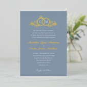 Moderne Minimalistische Script Wedding Gold Foil H Folieneinladung (Stehend vorne)