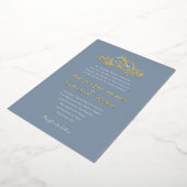 Moderne Minimalistische Script Wedding Gold Foil H Folieneinladung (Gedreht)