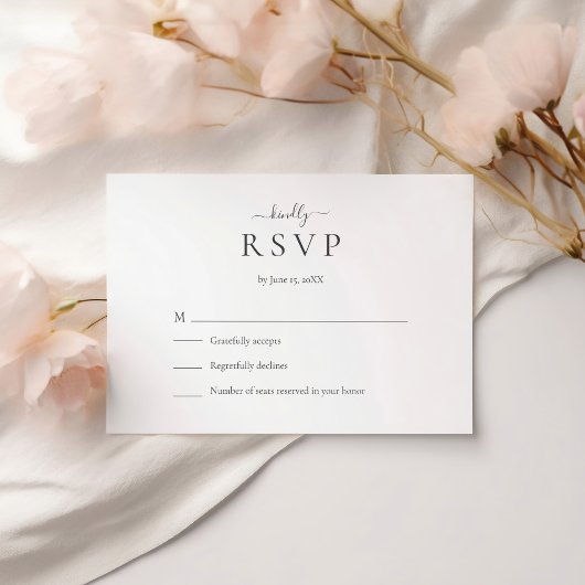 Moderne Minimalistische Script-Wedding RSVP-Karte Dankeskarte