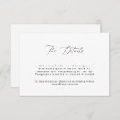 Moderne Minimalistische Script-Wedding RSVP-Karte RSVP Karte (Vorne/Hinten)