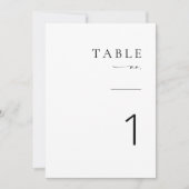 Moderne Minimalistische Script Wedding Tischnummer (Vorderseite)