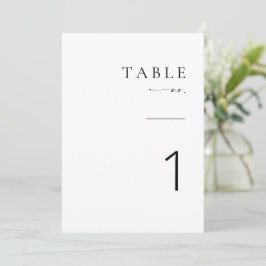 Moderne Minimalistische Script Wedding Tischnummer