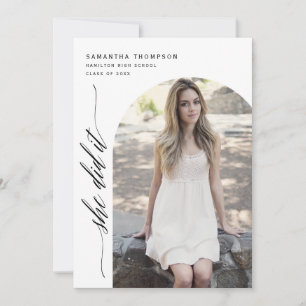 Moderne Minimalistische sie tat es Abschluss Arch  Einladung