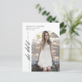 Moderne Minimalistische sie tat es Abschluss Arch Postkarte (Stehend Vorderseite)