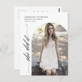 Moderne Minimalistische sie tat es Abschluss Arch  Postkarte (Vorne/Hinten)