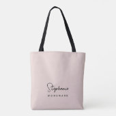 Moderne Minimalistische Signatur Rosa Tasche (Rückseite)