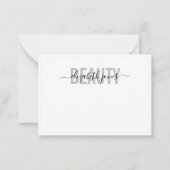 Moderne Minimalistische Signatur Schwarz/Weiß Mitteilungskarte (Vorderseite)