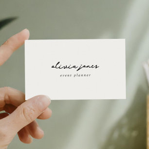 Moderne Minimalistische Signatur-Script-Visitenkar Visitenkarte