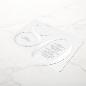 Moderne minimalistische Silber 80. Geburtstag Folieneinladung (Gedreht)