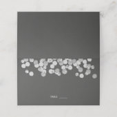 Moderne Minimalistische Silber- und Schwarz-Hochze Platzkarte (Außenseite Aufgefaltet)