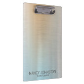 Moderne Minimalistische silberne Reflexion Klemmbrett (Rechts)