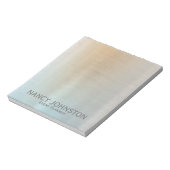 Moderne Minimalistische Silberreflektion Notizblock (Rotiert)