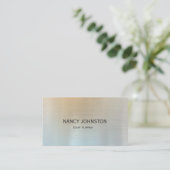 Moderne Minimalistische Silberreflektion Visitenkarte (Stehend Vorderseite)