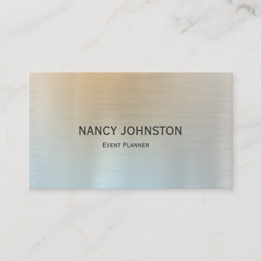 Moderne Minimalistische Silberreflektion Visitenkarte (Vorderseite)