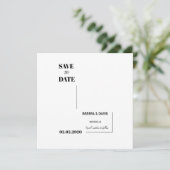 Moderne Minimalistische Silhouette Save The Date (Stehend Vorderseite)