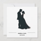 Moderne Minimalistische Silhouette Save The Date (Rückseite)