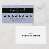 Moderne Minimalistische Silver Glitzer Loyalty Car Visitenkarte (Vorne/Hinten)