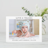 Moderne Minimalistische Simple Baby Liebe Danke (Stehend Vorderseite)