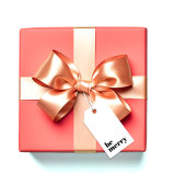 Moderne Minimalistische Simple Be Merry Typografie Geschenkanhänger